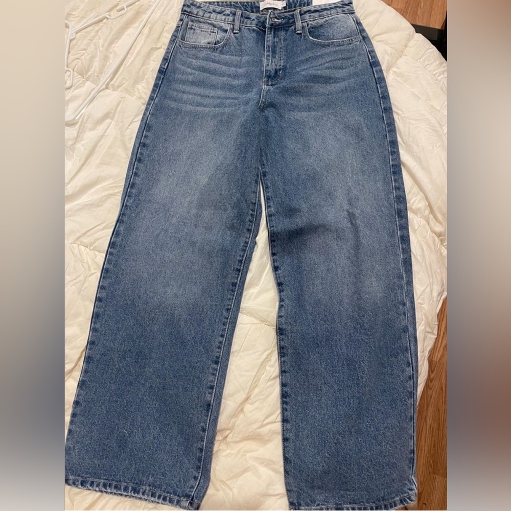 Women's Blue Wide Leg Jeans
